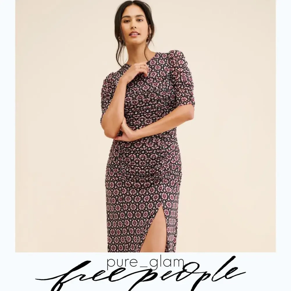 Free People floral midi dress
